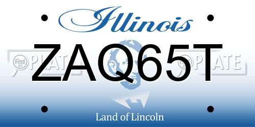 ZAQ65T Illinois License Plate