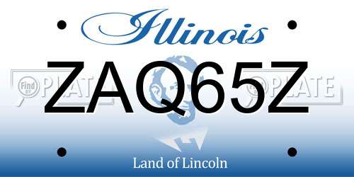 ZAQ65Z Illinois License Plate