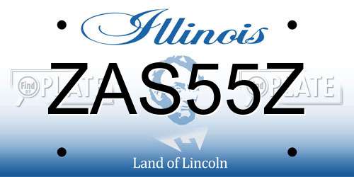 ZAS55Z Illinois License Plate