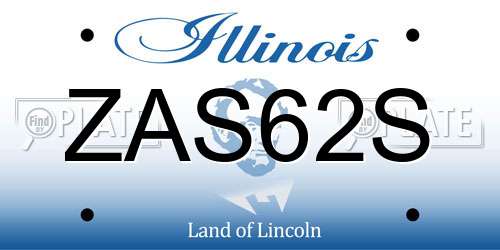 ZAS62S Illinois License Plate