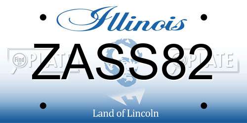 ZASS82 Illinois License Plate