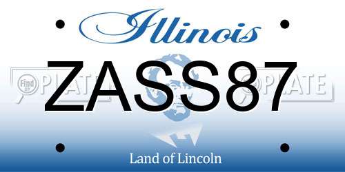ZASS87 Illinois License Plate