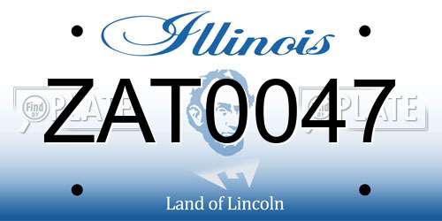 ZAT0047 Illinois License Plate