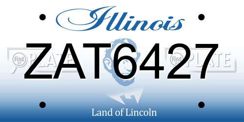 ZAT6427 Illinois License Plate