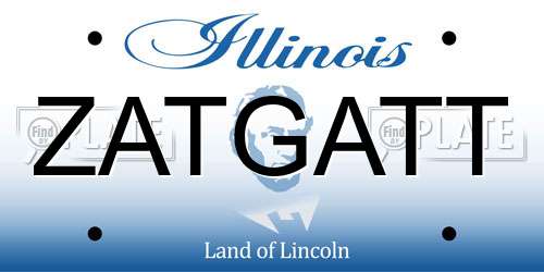 ZATGATT Illinois License Plate