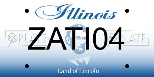 ZATI04 Illinois License Plate