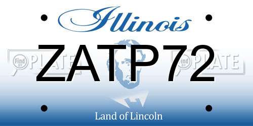 ZATP72 Illinois License Plate