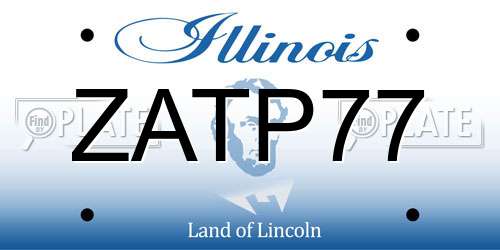 ZATP77 Illinois License Plate