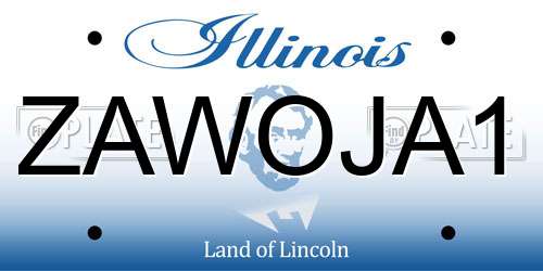 ZAWOJA1 Illinois License Plate