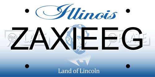 ZAXIEEG Illinois License Plate
