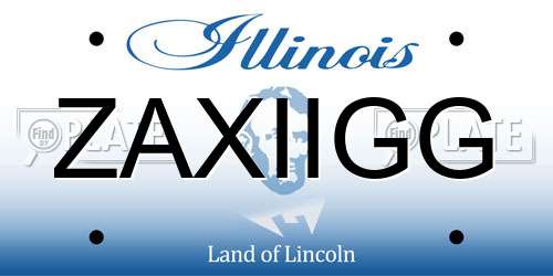 ZAXIIGG Illinois License Plate
