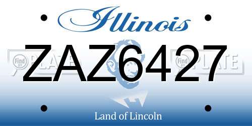 ZAZ6427 Illinois License Plate