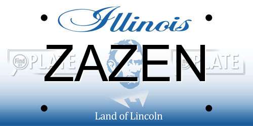 ZAZEN Illinois License Plate