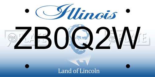 ZB0Q2W Illinois License Plate