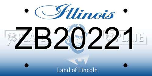 ZB20221 Illinois License Plate