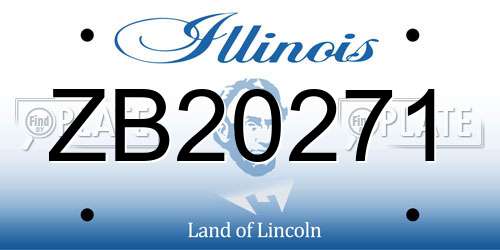 ZB20271 Illinois License Plate