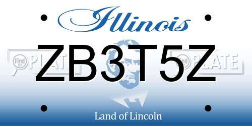 ZB3T5Z Illinois License Plate