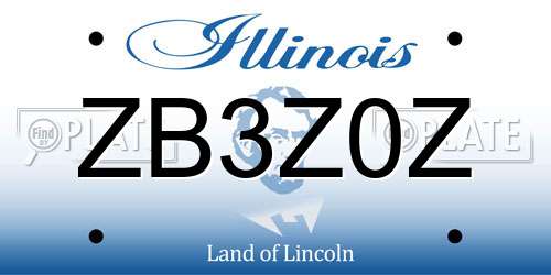 ZB3Z0Z Illinois License Plate