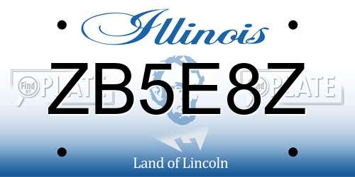 ZB5E8Z Illinois License Plate