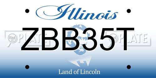 ZBB35T Illinois License Plate