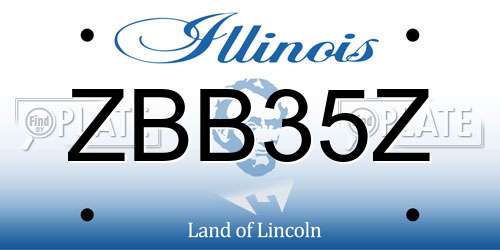 ZBB35Z Illinois License Plate
