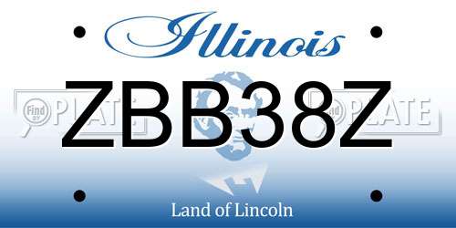 ZBB38Z Illinois License Plate