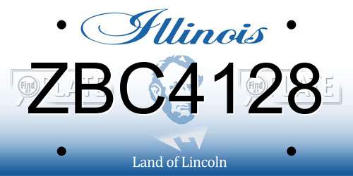 ZBC4128 Illinois License Plate
