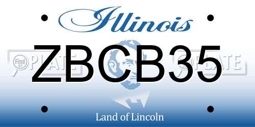 ZBCB35 Illinois License Plate