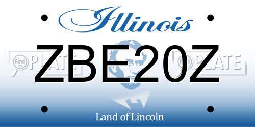 ZBE20Z Illinois License Plate