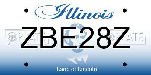 ZBE28Z Illinois License Plate
