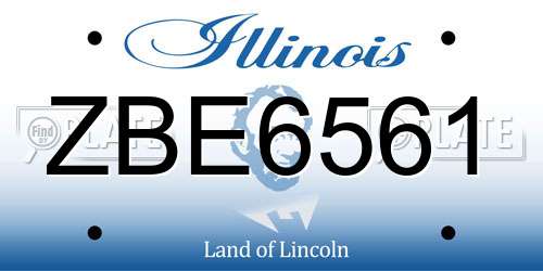 ZBE6561 Illinois License Plate