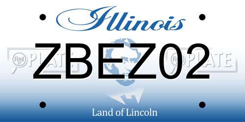 ZBEZ02 Illinois License Plate