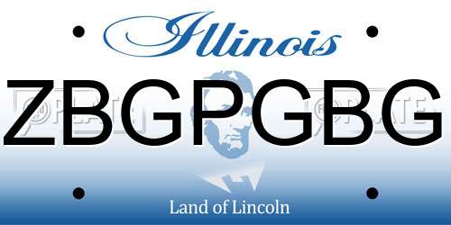 ZBGPGBG Illinois License Plate