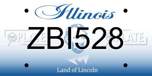 ZBI528 Illinois License Plate