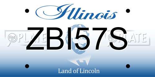 ZBI57S Illinois License Plate