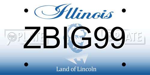 ZBIG99 Illinois License Plate