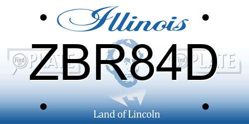 ZBR84D Illinois License Plate