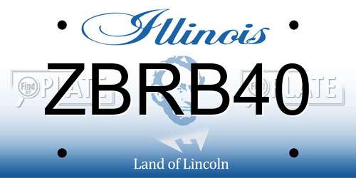 ZBRB40 Illinois License Plate