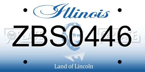 ZBS0446 Illinois License Plate