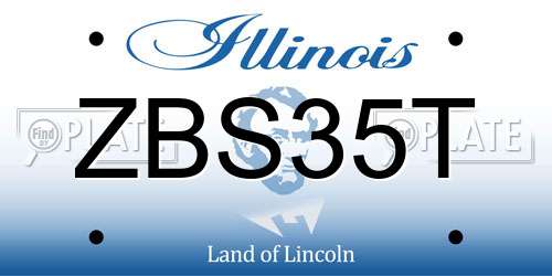 ZBS35T Illinois License Plate
