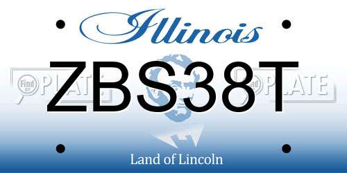 ZBS38T Illinois License Plate