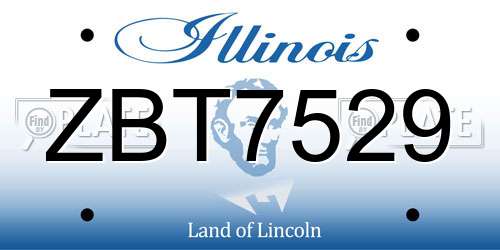 ZBT7529 Illinois License Plate
