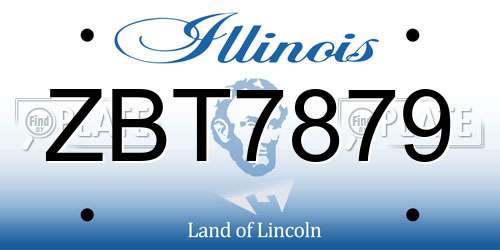 ZBT7879 Illinois License Plate