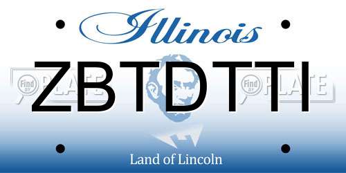 ZBTDTTI Illinois License Plate