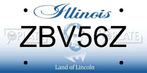 ZBV56Z Illinois License Plate