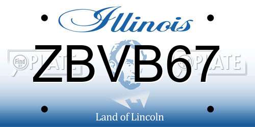 ZBVB67 Illinois License Plate