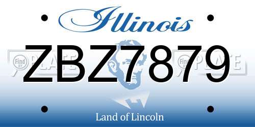 ZBZ7879 Illinois License Plate