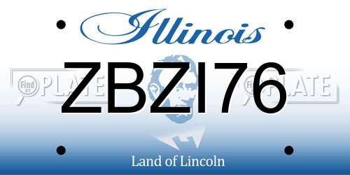 ZBZI76 Illinois License Plate