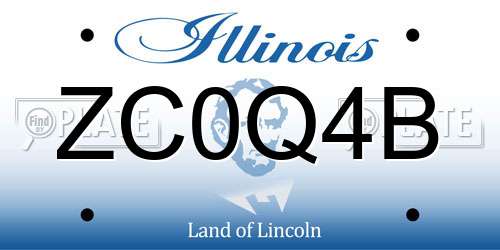 ZC0Q4B Illinois License Plate