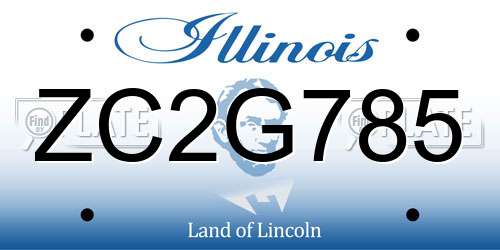 ZC2G785 Illinois License Plate